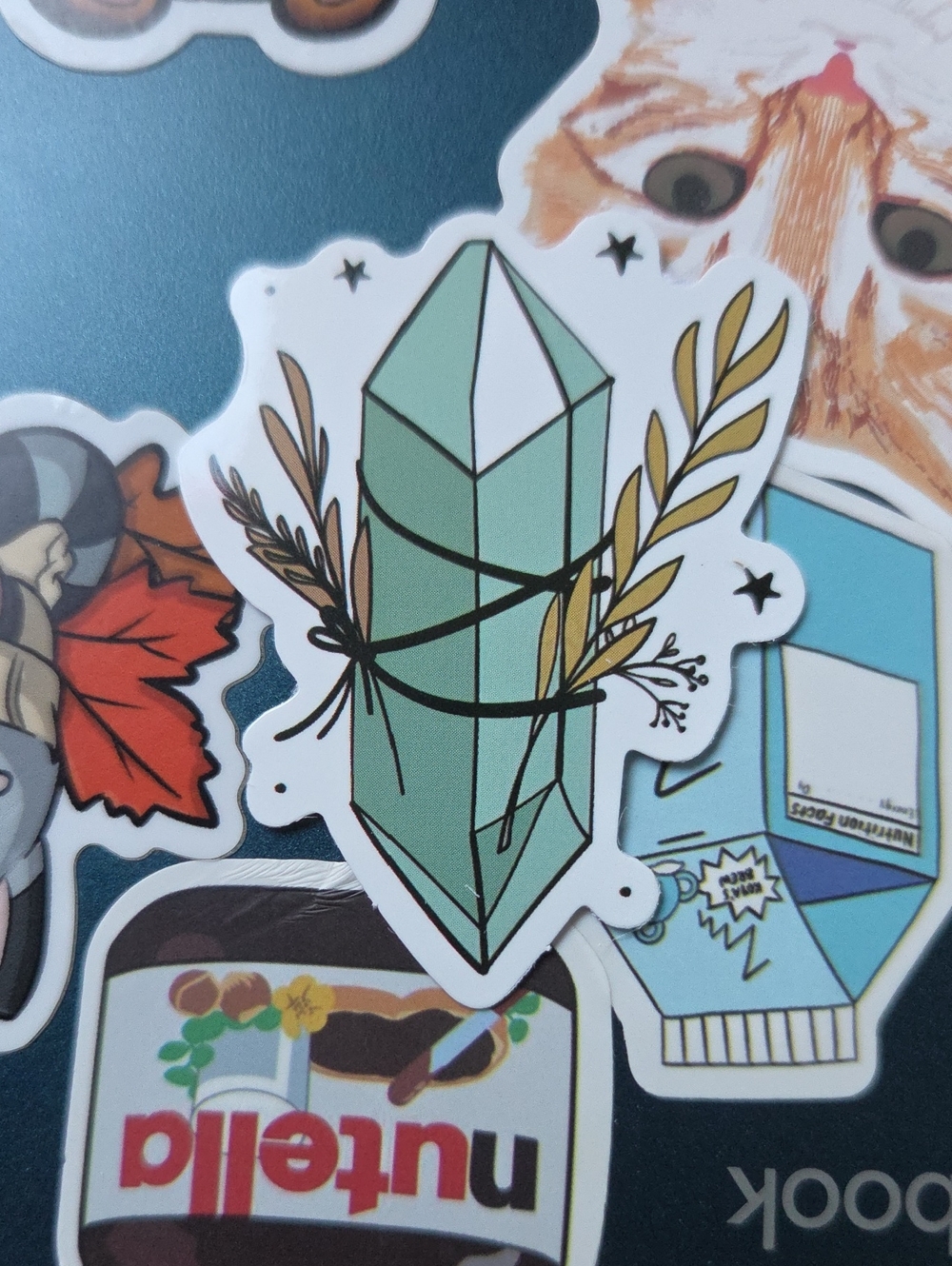 Decorative Mint Crystal Sticker - Unbranded